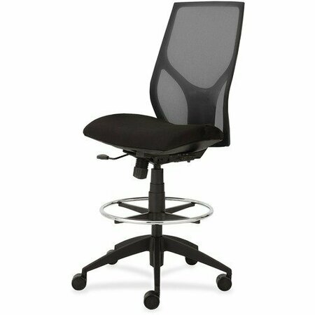 9TO5 SEATING Midback Stool, Synchro, Armless, 25inx26inx45in-55-1/2in, BK/ON NTF1468Y100M101